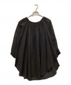 BEARDSLEYビアズリー）の古着「ギャザーブラウス」｜ブラック