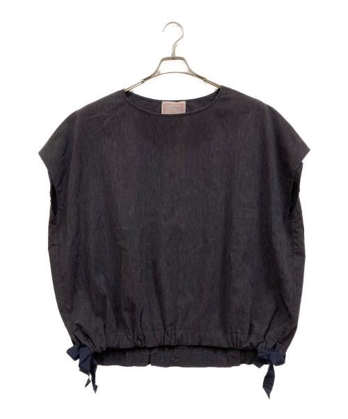 BEARDSLEY（ビアズリー）BEARDSLEY (ビアズリー) ノースリーブブラウス ネイビー サイズ:SIZE Sの古着・服飾アイテム
