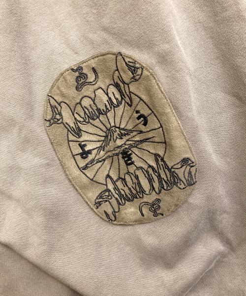 EVISEN（エビセン）EVISEN (エビセン) HEADS DOUBLE KNIT SWEATSHIRT カーキ サイズ:Lの古着・服飾アイテム