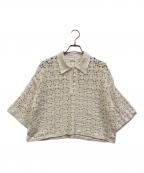 FRAY IDフレイ アイディー）の古着「クロッシェライクポロニット」｜ホワイト