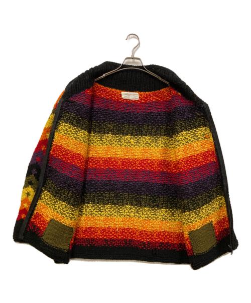 NATIVE AMERICAN（ネイティブアメリカン）NATIVE AMERICAN (ネイティブアメリカン) カウチンニットカーディガン ブラック サイズ:不明の古着・服飾アイテム