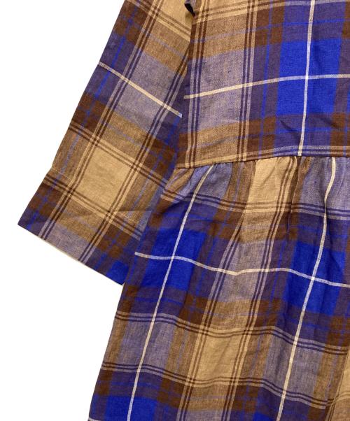 IN NATURAL（イン ナチュラル）IN NATURAL (イン ナチュラル) 前後2WAYチェックシャツワンピース ブルー×ブラウン サイズ:SIZE Free 未使用品の古着・服飾アイテム