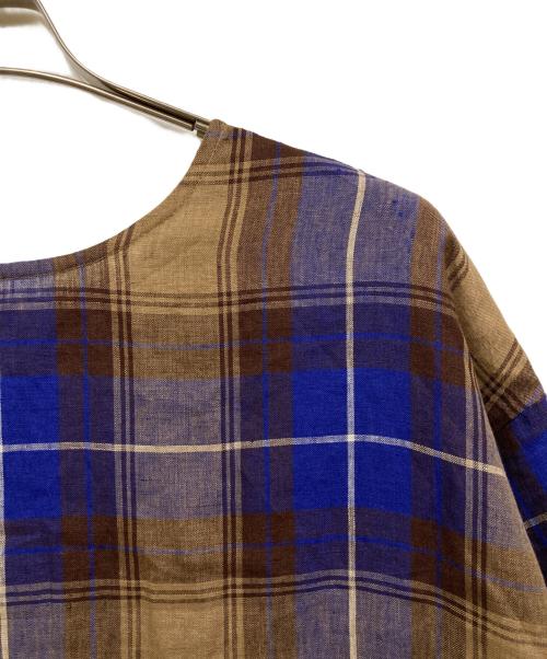 IN NATURAL（イン ナチュラル）IN NATURAL (イン ナチュラル) 前後2WAYチェックシャツワンピース ブルー×ブラウン サイズ:SIZE Free 未使用品の古着・服飾アイテム