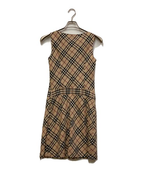 BURBERRY BLUE LABEL（バーバリー ブルー レーベル）BURBERRY BLUE LABEL (バーバリーロンドンブルーレーベル) ノヴァチェックノースリーブワンピース ベージュ サイズ:SIZE 38の古着・服飾アイテム