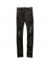 DIESEL（ディーゼル）の古着「ダメージデニムパンツ」｜ブラック