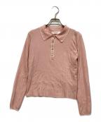 HER LIP TOハーリップトゥ）の古着「Pique Polo Knit Top」｜ピンク
