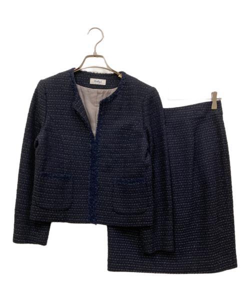 NOLLEY'S（ノーリーズ）NOLLEY'S (ノーリース) ツイードセットアップ ネイビー サイズ:SIZE 40の古着・服飾アイテム