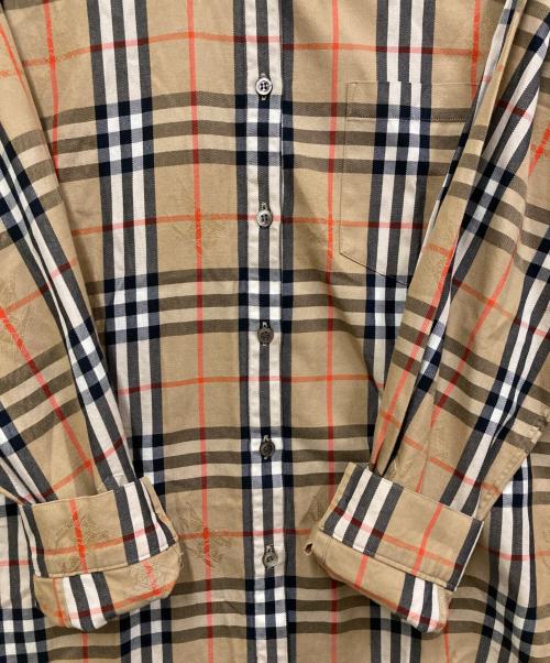 Burberry's（バーバリー）Burberry's (バーバリーズ) ノバチェックシャツ ベージュ サイズ:11の古着・服飾アイテム