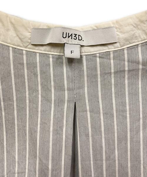 UN3D.（アンスリード）UN3D. (アンスリード) レイヤードノースリーブシャツ ホワイト×グレー サイズ:SIZE Freeの古着・服飾アイテム