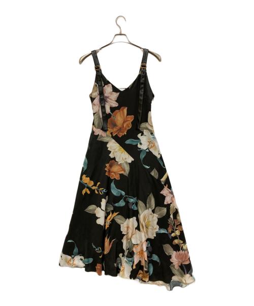 eimy istoire（エイミーイストワール）eimy istoire (エイミーイストワール) Sophia flower ストラップベルトワンピース ブラック サイズ:SIZE Mの古着・服飾アイテム