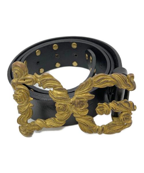 DOLCE & GABBANA（ドルチェ＆ガッバーナ）DOLCE & GABBANA (ドルチェ＆ガッバーナ) レザーベルト ブラック サイズ:SIZE 105cmの古着・服飾アイテム