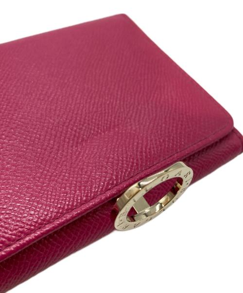 BVLGARI（ブルガリ）BVLGARI (ブルガリ) 3つ折り財布 ショッキングピンクの古着・服飾アイテム