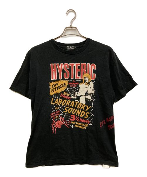 Hysteric Glamour（ヒステリックグラマー）Hysteric Glamour (ヒステリックグラマー) LAB SOUNDS プリント クルーネック Tシャツ ブラック サイズ:SIZE Sの古着・服飾アイテム
