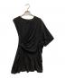 MM6 Maison Margiela (エムエムシックスメゾンマルジェラ) ASYMMETRY SLEEVE BACK DRAPE TEE ブラック サイズ:M：6000円