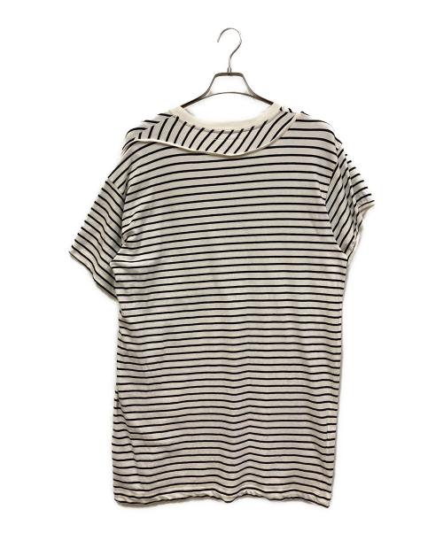 MM6 Maison Margiela（エムエムシックスメゾンマルジェラ）MM6 Maison Margiela (エムエムシックスメゾンマルジェラ) ボーダーカットワンピース ホワイト×ブラック サイズ:SIZE Sの古着・服飾アイテム