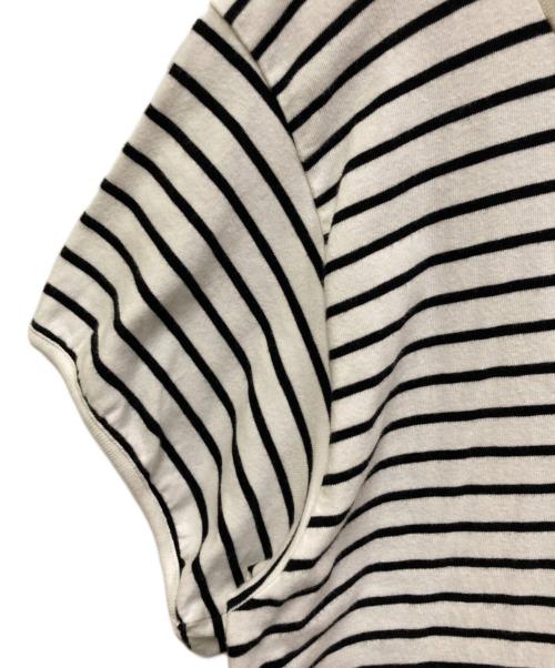 MM6 Maison Margiela（エムエムシックスメゾンマルジェラ）MM6 Maison Margiela (エムエムシックスメゾンマルジェラ) ボーダーカットワンピース ホワイト×ブラック サイズ:SIZE Sの古着・服飾アイテム