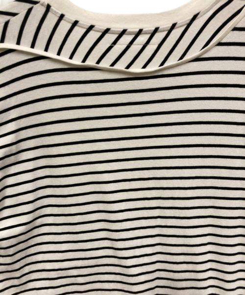 MM6 Maison Margiela（エムエムシックスメゾンマルジェラ）MM6 Maison Margiela (エムエムシックスメゾンマルジェラ) ボーダーカットワンピース ホワイト×ブラック サイズ:SIZE Sの古着・服飾アイテム