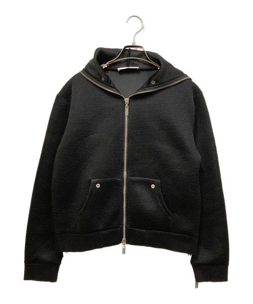 ASH STUDIOPARIS（アッシュ スタジオ パリ）ASH STUDIOPARIS (アッシュ スタジオ パリ) メッシュジップパーカー ブラック サイズ:SIZE Lの古着・服飾アイテム