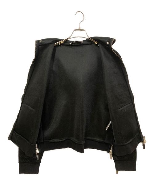 ASH STUDIOPARIS（アッシュ スタジオ パリ）ASH STUDIOPARIS (アッシュ スタジオ パリ) メッシュジップパーカー ブラック サイズ:SIZE Lの古着・服飾アイテム