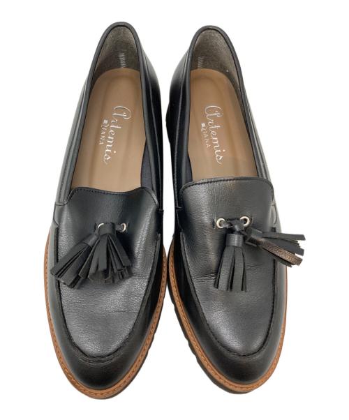artemis by DIANA（アルテミスバイダイアナ）artemis by DIANA (アルテミスバイダイアナ) 軽量厚底タッセルローファー ブラック サイズ:SIZE 24.5cmの古着・服飾アイテム
