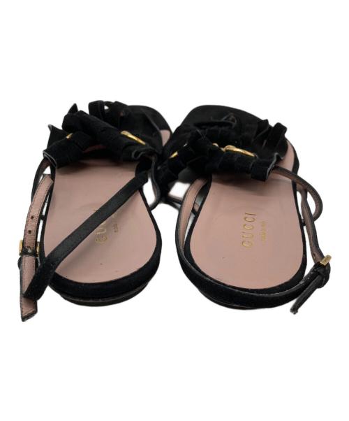 GUCCI（グッチ）GUCCI (グッチ) フリンジサンダル ブラック サイズ:SIZE 36の古着・服飾アイテム