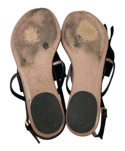 GUCCI（グッチ）GUCCI (グッチ) フリンジサンダル ブラック サイズ:SIZE 36の古着・服飾アイテム