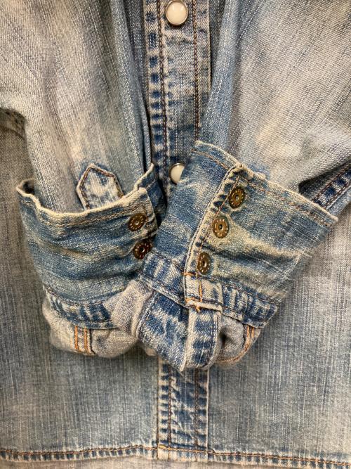 REMI RELIEF（レミレリーフ）REMI RELIEF (レミレリーフ) オルテガ柄刺繍デニムシャツ インディゴ サイズ:SIZE Mの古着・服飾アイテム