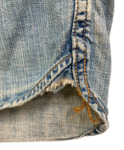 REMI RELIEF（レミレリーフ）REMI RELIEF (レミレリーフ) オルテガ柄刺繍デニムシャツ インディゴ サイズ:SIZE Mの古着・服飾アイテム