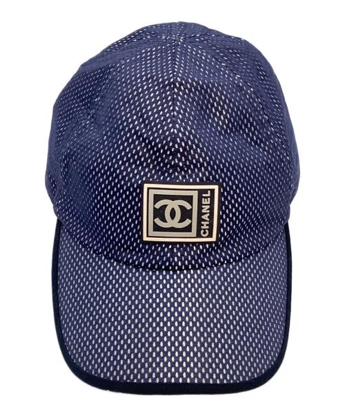 CHANEL（シャネル）CHANEL (シャネル) スポーツメッシュキャップ ネイビー サイズ:Mの古着・服飾アイテム