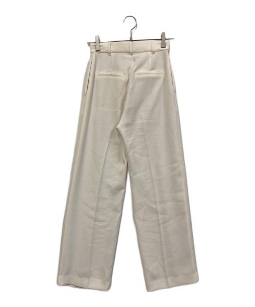 anuans（アニュアンス）anuans (アニュアンス) ダブルサテンストレートパンツ ホワイト サイズ:SIZE Sの古着・服飾アイテム