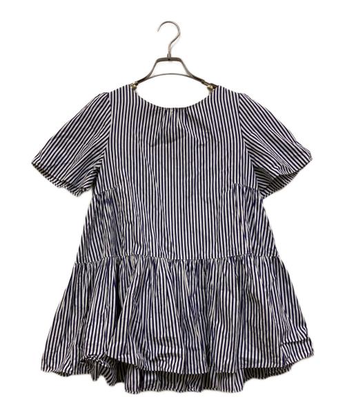 ANAYI（アナイ）ANAYI (アナイ) ストライプブラウス ホワイト×ネイビー サイズ:SIZE 38の古着・服飾アイテム