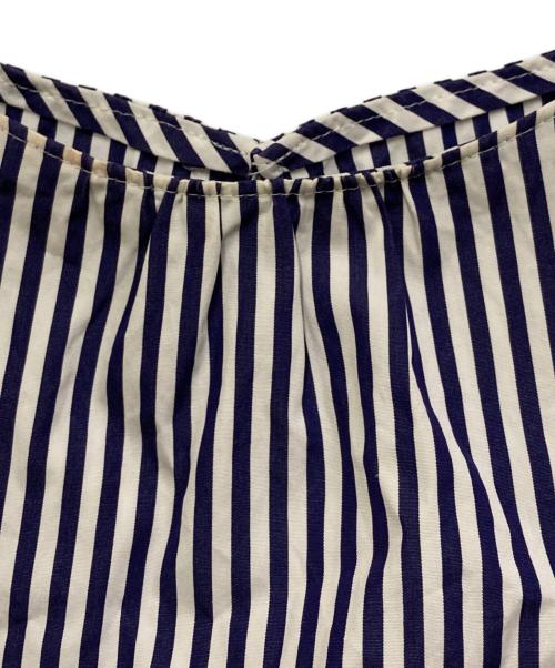 ANAYI（アナイ）ANAYI (アナイ) ストライプブラウス ホワイト×ネイビー サイズ:SIZE 38の古着・服飾アイテム
