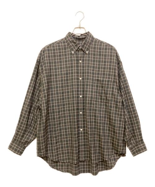 Koti（コティ）Koti (コティ) BEAUTY&YOUTH (ビューティーアンドユース) ERINO WOOL CHECK BD SHIRT ブラウン サイズ:Mの古着・服飾アイテム