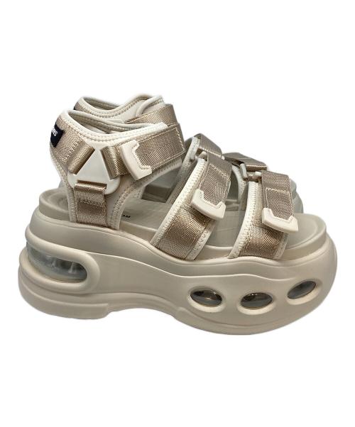 RODEO CROWNS（ロデオクラウン）RODEO CROWNS (ロデオクラウン) ボリュームソール テープサンダル ベージュ サイズ:SIZE Lの古着・服飾アイテム