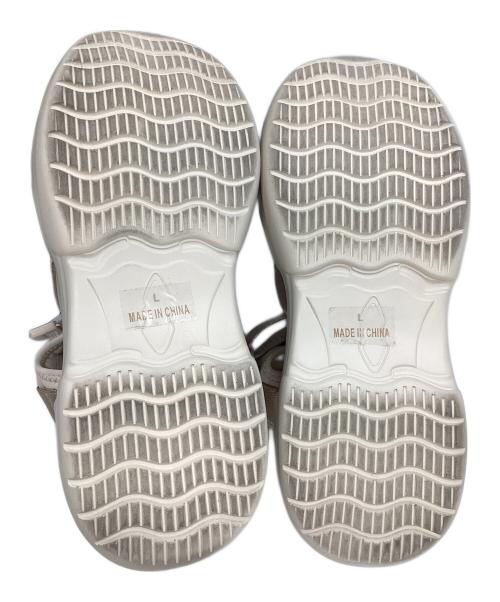 RODEO CROWNS（ロデオクラウン）RODEO CROWNS (ロデオクラウン) ボリュームソール テープサンダル ベージュ サイズ:SIZE Lの古着・服飾アイテム