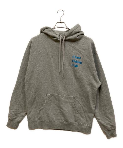 CHAOS FISHING CLUB（カオスフィッシングクラブ）CHAOS FISHING CLUB (カオスフィッシングクラブ) LOGO HOODIE グレー サイズ:SIZE Lの古着・服飾アイテム