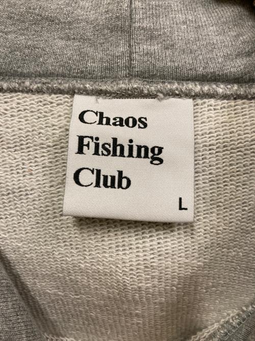 CHAOS FISHING CLUB（カオスフィッシングクラブ）CHAOS FISHING CLUB (カオスフィッシングクラブ) LOGO HOODIE グレー サイズ:SIZE Lの古着・服飾アイテム
