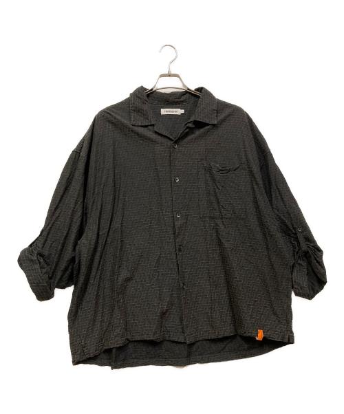 TIGHTBOOTH PRODUCTION（タイトブースプロダクション）TIGHTBOOTH PRODUCTION (タイトブースプロダクション) JACQUARD ROLL UP SHIRT ブラック サイズ:SIZE Lの古着・服飾アイテム