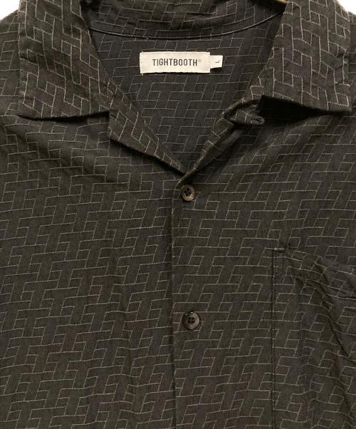 TIGHTBOOTH PRODUCTION（タイトブースプロダクション）TIGHTBOOTH PRODUCTION (タイトブースプロダクション) JACQUARD ROLL UP SHIRT ブラック サイズ:SIZE Lの古着・服飾アイテム
