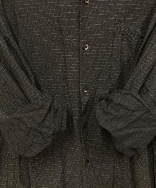 TIGHTBOOTH PRODUCTION（タイトブースプロダクション）TIGHTBOOTH PRODUCTION (タイトブースプロダクション) JACQUARD ROLL UP SHIRT ブラック サイズ:SIZE Lの古着・服飾アイテム