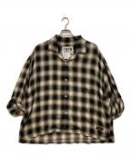 TIGHTBOOTH PRODUCTIONタイトブースプロダクション）の古着「OMBRE ROLL UP SHIRT」｜ブラック