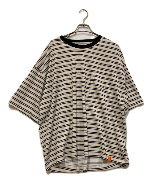 TIGHTBOOTH PRODUCTION（タイトブースプロダクション）TIGHTBOOTH PRODUCTION (タイトブースプロダクション) ボーダーカットソー ホワイト×ブラック サイズ:Lの古着・服飾アイテム