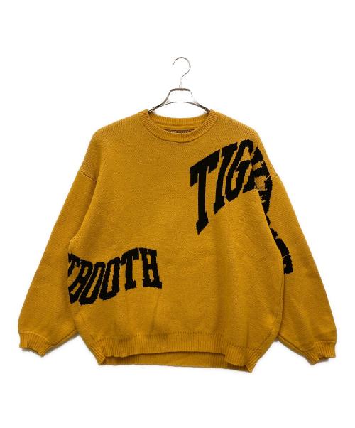 TIGHTBOOTH PRODUCTION（タイトブースプロダクション）TIGHTBOOTH PRODUCTION (タイトブースプロダクション) ACID LOGO KNIT SWEATER イエロー サイズ:SIZE Lの古着・服飾アイテム