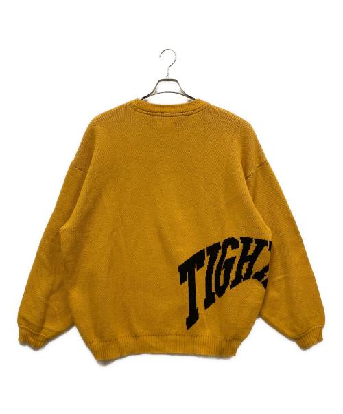 TIGHTBOOTH PRODUCTION（タイトブースプロダクション）TIGHTBOOTH PRODUCTION (タイトブースプロダクション) ACID LOGO KNIT SWEATER イエロー サイズ:SIZE Lの古着・服飾アイテム
