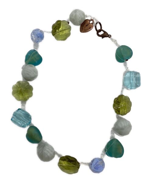 milly callegari（ミリィ カレガリ）Milly Callegari (ミリィ カレガリ) ワイヤーネックレス 黄緑×スカイブルー サイズ:表記なしの古着・服飾アイテム