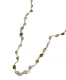 milly callegari（ミリィ カレガリ）の古着「ワイヤーネックレス」｜黄緑×ブラウン×スカイブルー