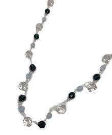 milly callegari（ミリィ カレガリ）の古着「ワイヤーネックレス」｜ブラック×スカイブルー