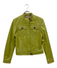 MICHAEL KORS（マイケル・コース）の古着「ラムレザージャケット」｜黄緑