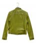 MICHAEL KORS (マイケルコース) ラムレザージャケット 黄緑 サイズ:-：3500円