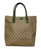 GUCCIグッチ）の古着「GGスプリームトートバッグ」｜ベージュ